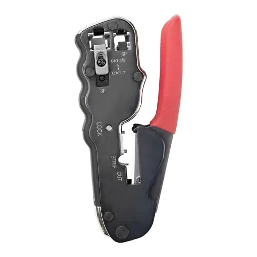 C.K T3673A Crimpzange RJ11, RJ45 - Vielseitige Handwerkzeuge für Profis - Zangen für RJ11 und RJ45, ideal zum Crimpen von 6/8-poligen Steckern. Kompakt und leicht, perfekt für präzise Arbeiten in der Werkstatt.