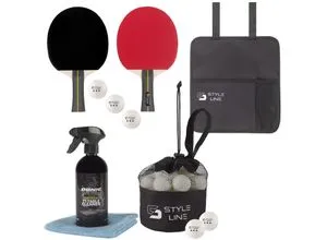DONIC Tischtennis Zubehör Set Indoor - Tischtennisschläger & Tischtennisbälle, umfassendes Set mit 2 Schlägern und 32 Indoor-Bällen für unvergessliche Spielmomente.