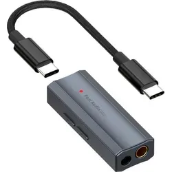 Fosi Audio DS2 DAC Mini USB-Kopfhörerverstärker - Hochwertiger Verstärker mit 32bit/384kHz PCM und DSD256 Unterstützung, ideal für audiophile Hörerlebnisse.