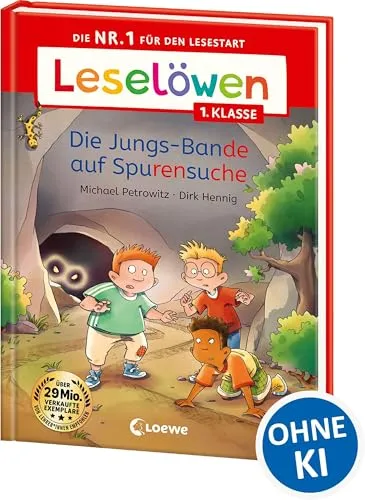 Leselöwen 1. Klasse - Die Jungs-Bande auf Spurensuche - Spannendes Erstlesebuch für Kinder ab 6 Jahren mit Leselernschrift ABeZeh. Ideal für den Lesestart und fördert die Lesefähigkeit auf spielerische Weise.