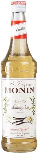 Monin Sirup Vanille aus Madagaskar (1 x 0,25 l) - Kaffeesirup für Latte Macchiato, Cappuccino & Milchkaffee – Aromatischer Vanillesirup für Cocktails, Desserts & Getränke