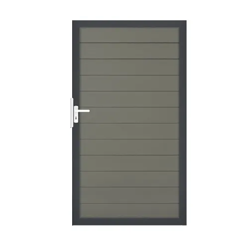 Einzeltor GroJa Flex DIN universal - vormontiert, anthrazit - Gartenzäune, hochwertige Metallkonstruktion, ideal für eine stilvolle und sichere Grundstückseinfriedung