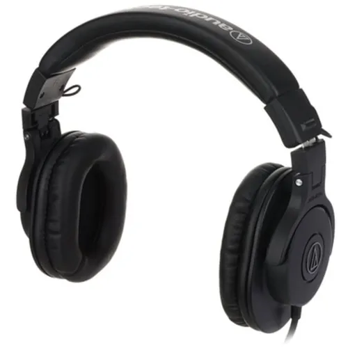 Audio-Technica M30x Professioneller Monitorkopfhörer Schwarz - Kopfhörer mit exzellenter Schallisolation und präziser Detailwiedergabe, ideal für Profis und Musikliebhaber. Faltbares Design für einfachen Transport.