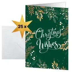 Sigel 25 SIGEL Weihnachtskarten Christmas wishes DIN A6 4004360786327 Sigel 25 Stück