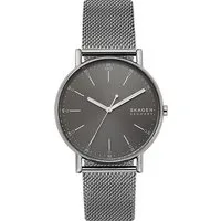 Skagen Herrenuhr Signatur SKW6577 - Elegante Armbanduhr für Herren mit 40mm Edelstahlgehäuse, wasserfest bis 30m und stilvollem Edelstahl Mesh Armband – ideal für jeden Anlass.