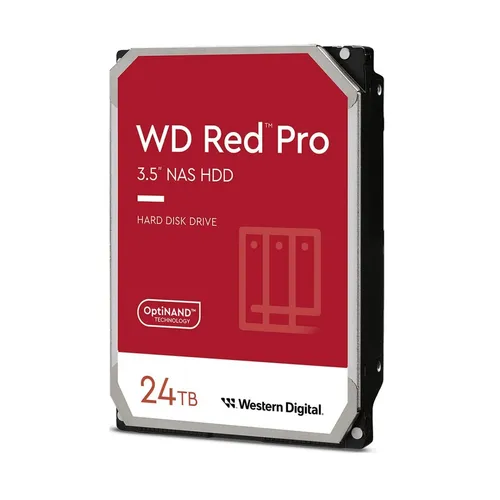 WD Red Pro WD240KFGX - 24 TB NAS HDD, 7200 rpm, 512 MB Cache, leise und stromsparend für 24/7 Dauerbetrieb