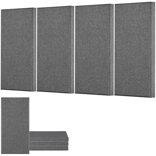 VEVOR 4er Set Akustikpaneele 600x300mm selbstklebend Grau - Hochwertige schalldämpfende Wandpaneele mit 3M Rückseitenkleber, ideal für eine einfache Montage. Perfekt zur Verbesserung der Raumakustik und für ein angenehmes Ambiente.
