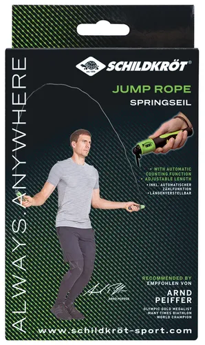 SCHILDKRÖT Springseil mit Zählfunktion - Das SCHILDKRÖT Springseil mit Zählfunktion ermöglicht präzise Trainingskontrolle. Ideal für Fitness und Koordination, mit praktischer automatischer Zählfunktion und Löschtaste.