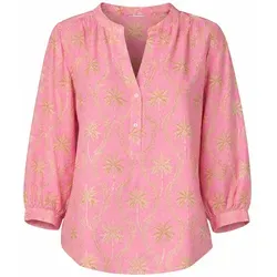 Emily Van Den Bergh Shirtbluse Pink Sand Palms - Stylische Shirtbluse in Pink-Sand mit Palmendruck, aus 100% Baumwolle für hohen Tragekomfort. Ideal für lässige Outfits und den Sommer.