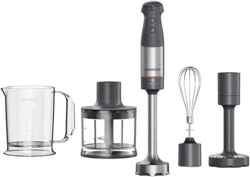 Kenwood Triblade XL HBM60.307GY - Stabmixer mit 1.000W, inkl. Schneebesen und Kartoffelstampfer, variable Geschwindigkeitsanpassung und EasyTwist Technologie