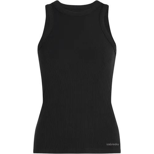 Icebreaker Damen Rib Lotus Top (Größe XS, schwarz)