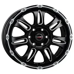 Borbet CW8 8x18 Felge - Schwarz Poliert Matt - Felgen aus hochwertigem Aluminium, 18 Zoll, ideal für sportliche Fahrzeuge, mit einer maximalen Traglast von 1400 kg und ansprechendem Design.