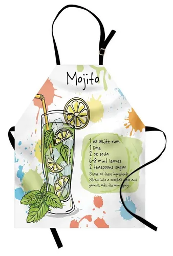 Abakuhaus Kochschürze Höhenverstellbar Klare Farben ohne verblassen, Alkohol Mojito-Cocktail-Rezept