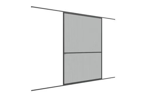 Primaster Fliegenschutz-Schiebetür 120 x 240 cm - Fliegengitter, kürzbare Schiebetür in anthrazit für effektiven Insektenschutz und einfache Montage