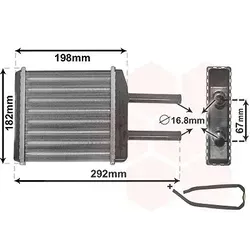 Van Wezel Innenraumheizung Wärmetauscher für Chevrolet und Daewoo - Hochwertiger Wärmetauscher (Hersteller-Nr. 81006024) für die Innenraumheizung, passend für Chevrolet Matiz und Spark. Robuste Materialien und präzise Abmessungen garantieren eine zuverlässige Funktion.