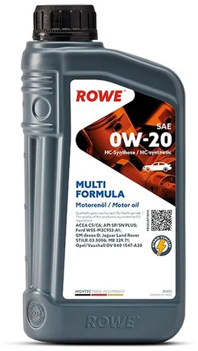 ROWE HIGHTEC MULTI FORMULA für 0W-20 1 Liter Motoröl Motorenöl WSS-M2C952-A1 Dexos D STJLR.03.5006 229.71 OV0401547-A20 Öl