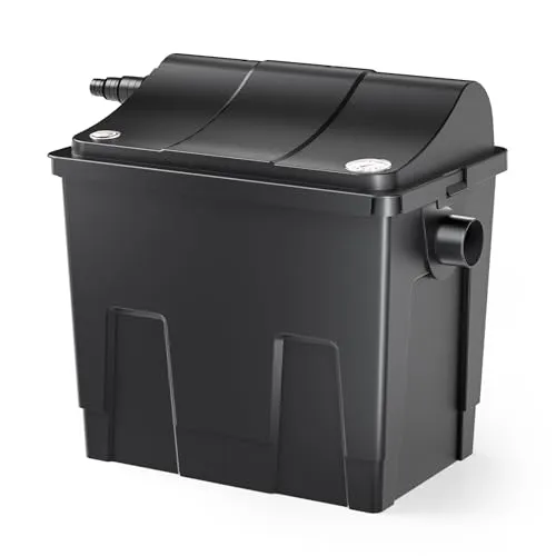 SunSun CBF-200A Bioteichfilter für Koi Teich - Gartenteichfilter mit innovativem 1-Kammer-System, filtert bis zu 8.000 l Wasser und sorgt für kristallklares Wasser dank mechanischer und biologischer Reinigung.