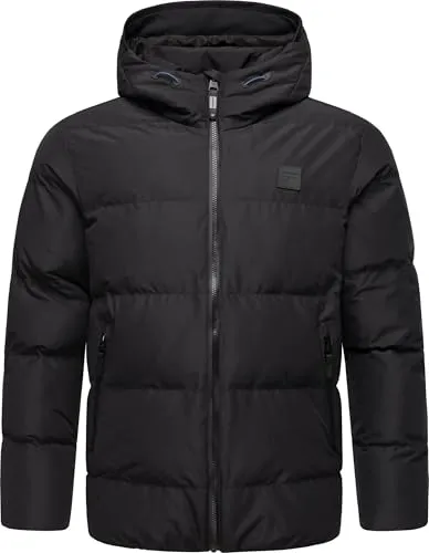 RAGWEAR "Norg" Steppjacke, Herren, Gr. M, schwarz - Funktionsjacken, wasserdichte Herren Winterjacke mit 4.000mm Wassersäule, ideal für kalte Tage und urbane Looks.