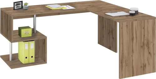 Eckschreibtisch "Esse Angolo" in Wotan/Eiche. Abmessungen (BxHxT) 180x75x60 cm