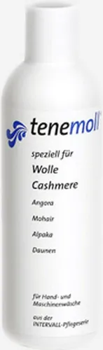 Intervall Tenemoll Spezialpflege für Wolle und Daunen 240 ml - Waschmittel für Cashmere, Wolle & Merino, sorgt für leuchtende Farben und bauschige Fasern. Biologisch abbaubar und empfohlen von führenden Cashmere-Herstellern.