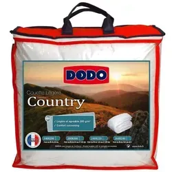 DODO Light Country Bettdecke 220 x 240 cm – Weiß - DODO – Leichte Bettdecke für warme Nächte. Mit atmungsaktivem PolyBaumwolle-Bezug für hohen Komfort und Langlebigkeit. Waschbar bei 40 °C, ideal für Temperaturen ab 22 °C.