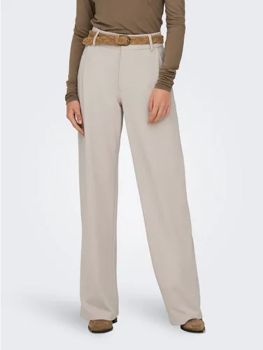 JDY Hose in Taupe - S/L32 - Modische Hose in Taupe mit Haken- und Reißverschluss. Lockerer Schnitt und praktische Taschen machen sie ideal für den Alltag.