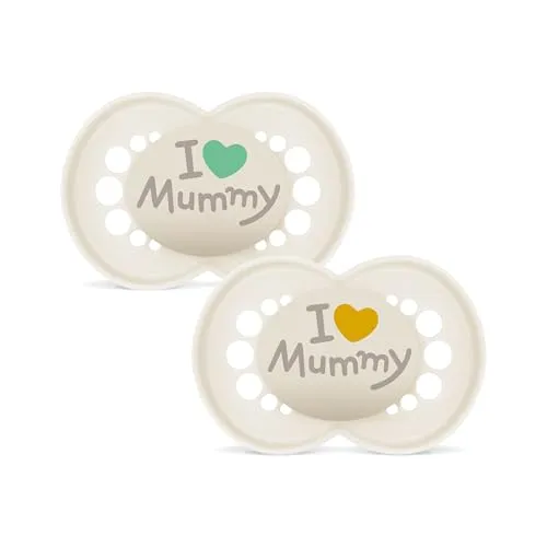 MAM Original Schnuller | 6-16 Monate | Baby Schnuller | 94% Akzeptanz | stillfreundlich | von Hebammen empfohlen | zahnfreundlich | SkinSoft Silikon | Mummy/Beige | 2 Stück