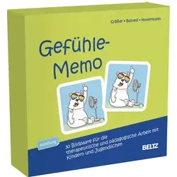 Gefühle-Memo: Spielend Emotionen entdecken - Gesellschaftsspiel mit 30 Memo-Karten zur Förderung des Gesprächs über Gefühle – ideal für Therapie und Beratung, trainiert Konzentration und Gedächtnis.