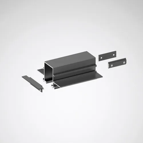 Trilux Einputzset Rail Einsp- #8897600 - Praktisches Einputzset für Lichtschienensysteme, kompakte Maße und modernes Design in Schwarz, ideal zur einfachen Installation und Erweiterung Ihrer Beleuchtungslösungen.
