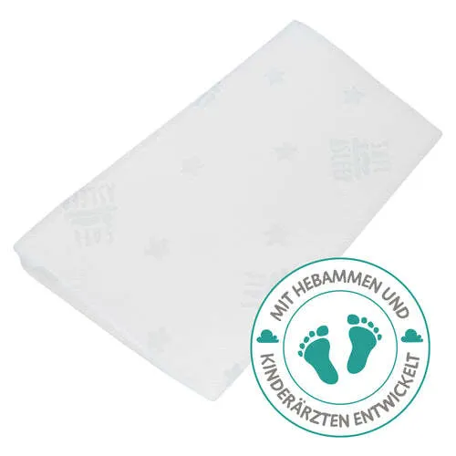 roba Keilkissen 'safe asleep®' Air, 60x35 cm - Kopfkissen für Babys, unterstützt eine bessere Atmung und Schlafposition, ideal bei Reflux und Atemwegserkrankungen, waschbarer Jacquard-Bezug sorgt für Hygiene.