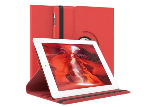 EAZY CASE Tablet-Hülle Rotation Case für Apple iPad 2. / 3. / 4. Gen. 9,7 Zoll, Tabletcase Flipcover Smart kratzfest Hülle aufstellbar drehend Rot