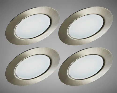 Trango 4er Set G4E-042 LED Möbel Einbaustrahler - Einbauleuchte für 12Volt AC/DC, ideal zum Austausch herkömmlicher G4 Halogenleuchten. Mit 250 Lumen und warmweißem Licht sorgt sie für eine gemütliche Atmosphäre in Küchenhauben und Möbelschränken.