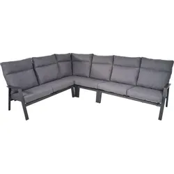Lesli Living Eck-Lounge-Set "Ohio" 290x225cm - Gartenmöbel: Komfortables Eck-Loungesofa mit verstellbaren Rückenlehnen und schmutzabweisenden, waschbaren Polstern aus Olefin. Ideal für entspannte Sommertage im Freien!