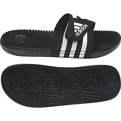adidas Unisex Adissage Slides - Komfortable Dusch- & Badeschuhe - Dusch- & Badeschuhe mit regulärer Passform und weitenverstellbarem EVA-Riemen. Die Cloudfoam Außensohle und Massagenoppen bieten höchsten Tragekomfort.