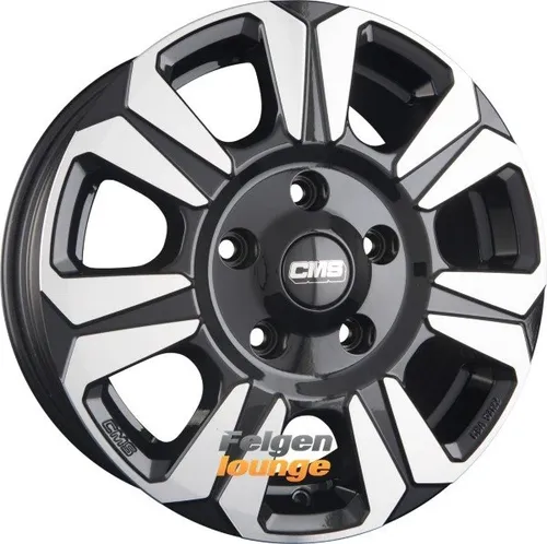 CMS C31 6,5x17 Felge in Diamant Schwarz Glanz - Alufelge mit 6 Löchern und einer Einpresstiefe von ET62, perfekt für sportliche Fahrzeuge und verbessert die Optik sowie Performance.