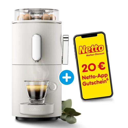 COFFEE B CAFE ROYAL Kaffeemaschine Kapselmaschine - Schwarz - Kaffeemaschinen, innovative Kapselmaschine ohne Aluminium und Plastik, für nachhaltigen Kaffeegenuss mit modularer Bauweise und leiser Bedienung.