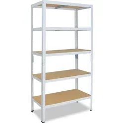 shelfplaza Schwerlastregal HOME, 200x30x40cm - 5 Böden für optimale Ordnung - Schwerlastregal für Keller, Garage und mehr. Mit 5 Böden und 175 kg Tragkraft pro Boden sorgt es für professionelle Ordnung und hohe Stabilität.