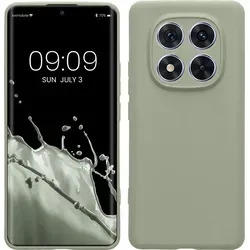kwmobile Handyhülle kompatibel mit Xiaomi Redmi Note 14 Pro 5G / Poco X7 Hülle - Handy Case aus weichem Silikon in Graugrün - Grau/Grün