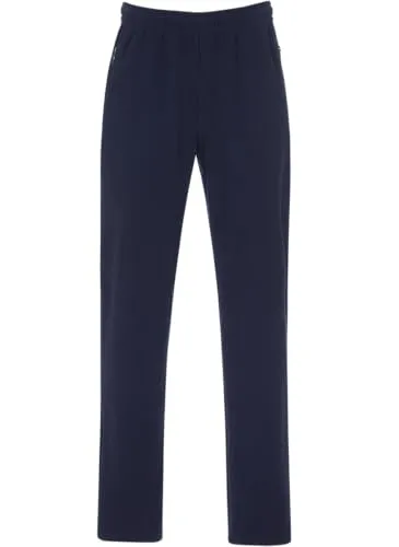 Trigema Herren Fleece Freizeithose - Sport – Jogginghosen für Herren, aus hochwertigem angerautem Fleece für optimalen Komfort und Wärme, mit praktischen Reißverschlusstaschen und elastischem Bund.