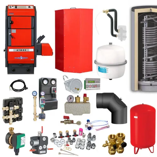 ATMOS Pelletkessel P20 | 22 kW mit Holznotbetrieb - Pelletheizung Komplettset 5 für effiziente Heiz- und Brauchwasserbereitung, ideal für umweltbewusste Haushalte.
