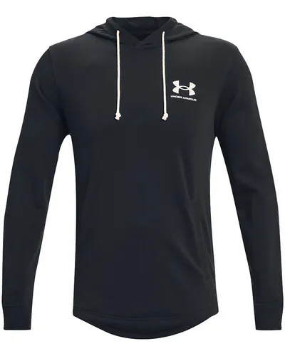 Under Armour Herren Rival Terry Long Crew Neck Hoodie T-Shirt, Schwarz (001) - Kapuzenpullover für Herren mit innovativer HeatGear-Technologie für besten Tragekomfort bei warmem Wetter.