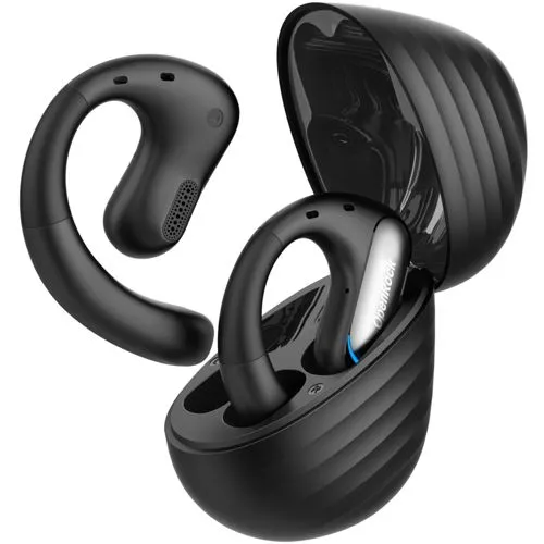 Earphones OpenRock Pro - Black - Kopfhörer mit tiefem Bass und 19 Stunden Akkulaufzeit, ideal für Sport und Alltag. IPX5 wasserfest und mit geräuschunterdrückenden Mikrofonen für klare Anrufe.