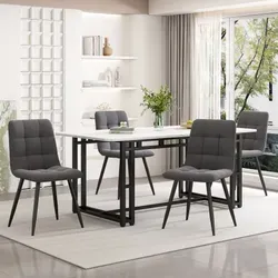 Sweiko Moderner Esstisch mit Metallbeinen 140x80cm - Eleganter Esstisch mit Metallbeinen, ideal für Esszimmer und Wohnzimmer. Bietet Platz für gesellige Mahlzeiten und überzeugt durch sein modernes Design. Perfekt für jede Einrichtung.