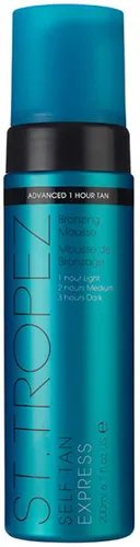 St.Tropez Self Tan Express Selbstbräuner-Schaum 200 ml - Selbstbräuner für Damen, schnelltrocknend und pflegend, für eine natürliche, gleichmäßige Bräune ohne Sonnenexposition.
