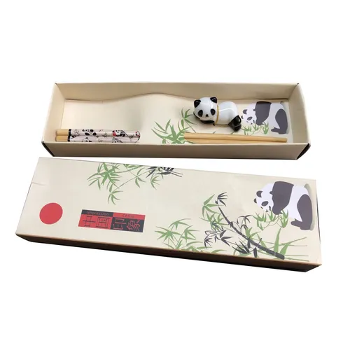 Chopsticks 1 Paar Stäbchen Eßstäbchen Essstäbchen Panda Bär Holz 061
