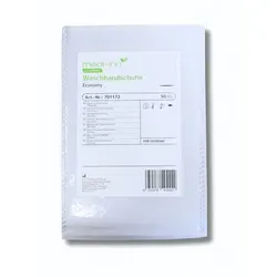 Einweg-Waschhandschuh Economy 50 Stück - Einweg Waschhandschuhe in Weiß, hygienisch verpackt in praktischer Vakuumverpackung für saubere und einfache Anwendung, ideal für Reinigung und Pflege.