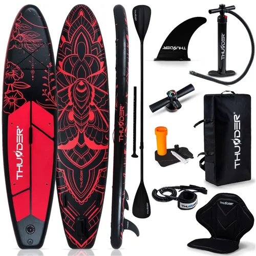 BRETT SUP 320CM MIT SITZ, AUFBLASBAR + DRUCKMESSER, PUMPE, RUCKSACK, 150KG