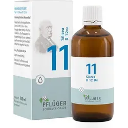 BIOCHEMIE Pflüger 11 Silicea D 12 Tropfen 100 ml - Hochwertige Silicea Tropfen für die tägliche Anwendung. Ideal zur Unterstützung der inneren Balance. Günstig und diskret bei Fliegende-Pillen.de erhältlich.