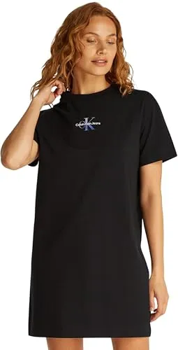 Shirtkleid "GRADIENT MONOLOGO TEE DRESS" von Calvin Klein Jeans - Sommerkleid in Gr. S (36) mit Logodruck, aus elastischem und weichem Jersey für einen bequemen und femininen Look.