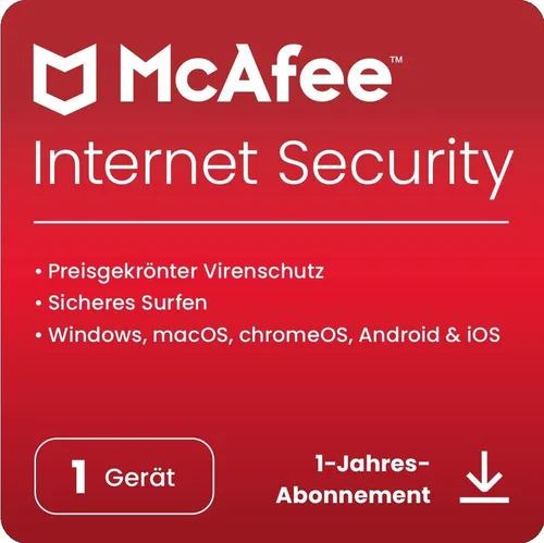 McAfee Internet Security / 1 Geräte / 1 Jahr / KEY (ESD)